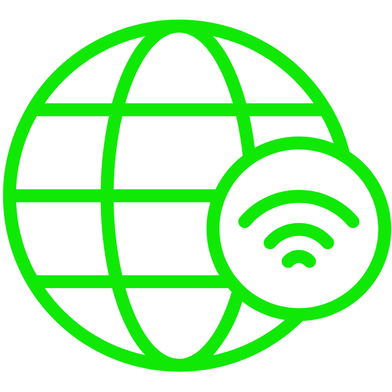 Globe with wifi signal